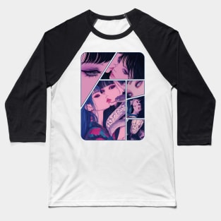 Geisha dragon in water 7207 Baseball T-Shirt